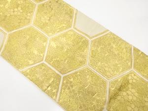 アンティーク　亀甲に小花尽くし模様織り出し袋帯（材料）